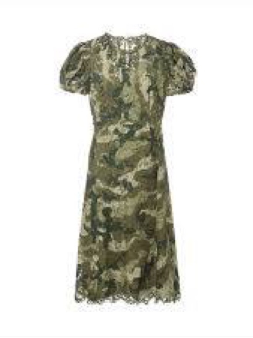 🌱 Valentino Green Lace Midi Dress